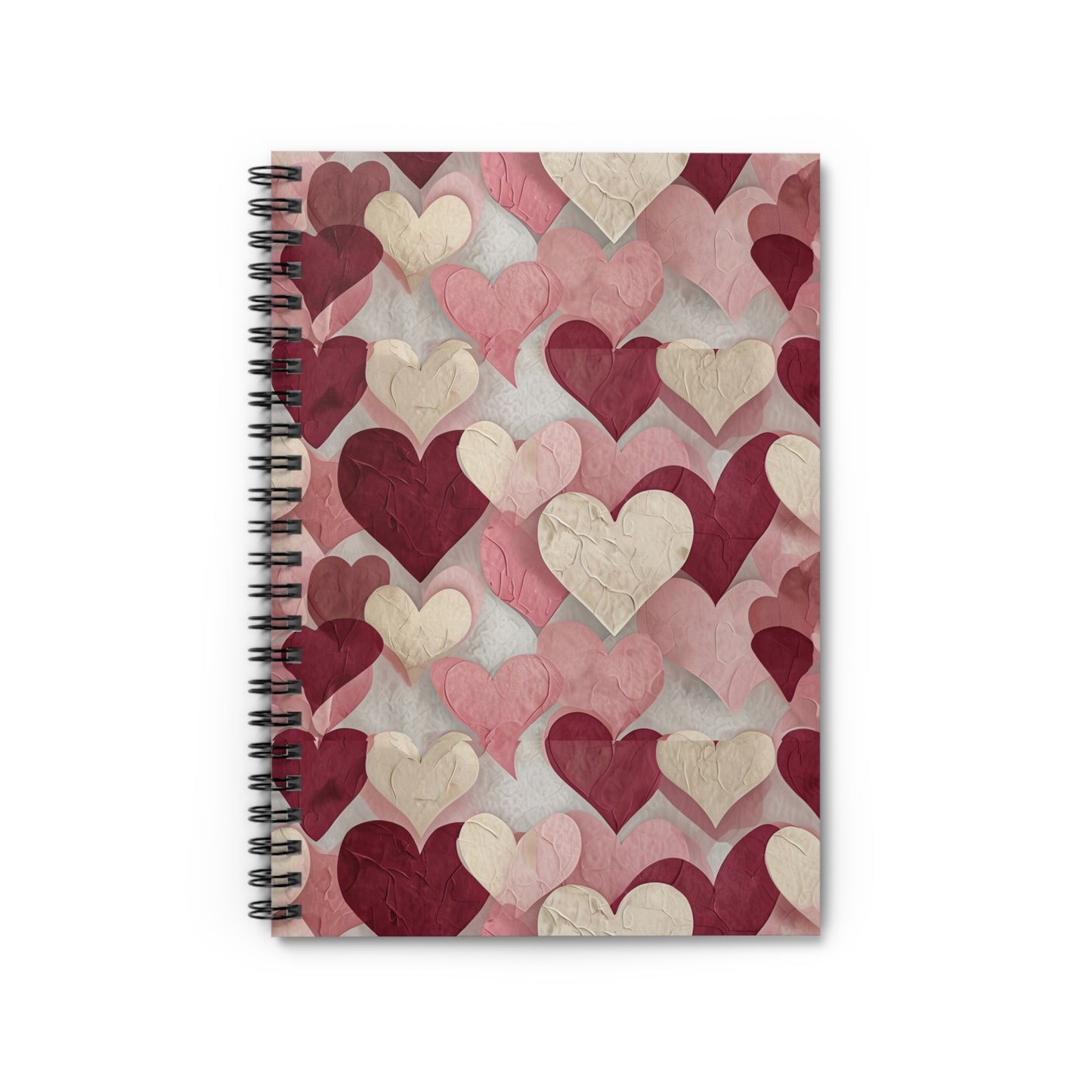 Romantic Hearts Spiral Notebook - Perfect for Valentine's Day and Everyday Inspiration