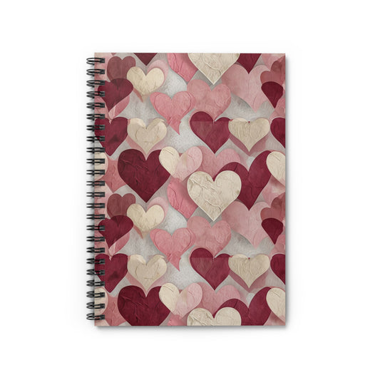 Romantic Hearts Spiral Notebook - Perfect for Valentine's Day and Everyday Inspiration