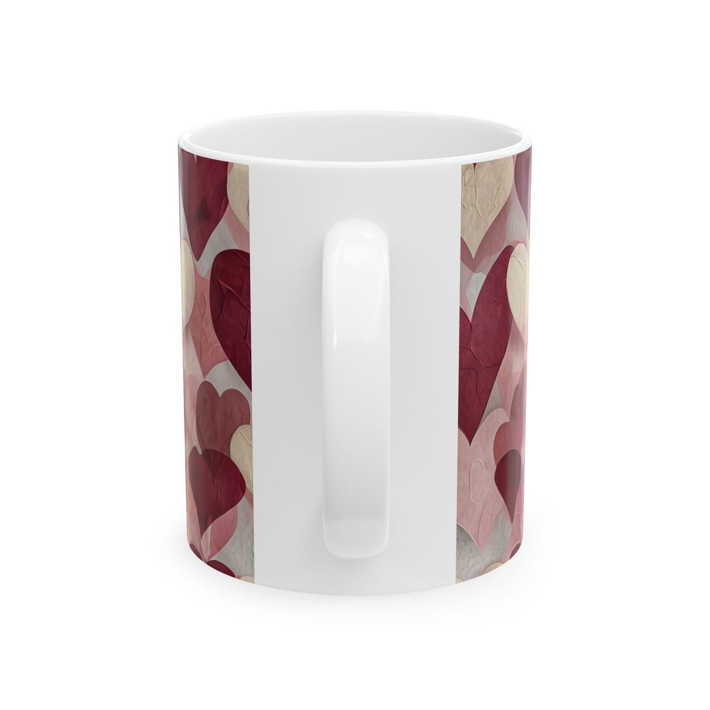 Love Heart Design Ceramic Mug - Perfect for Valentine's Day & Everyday Gifts