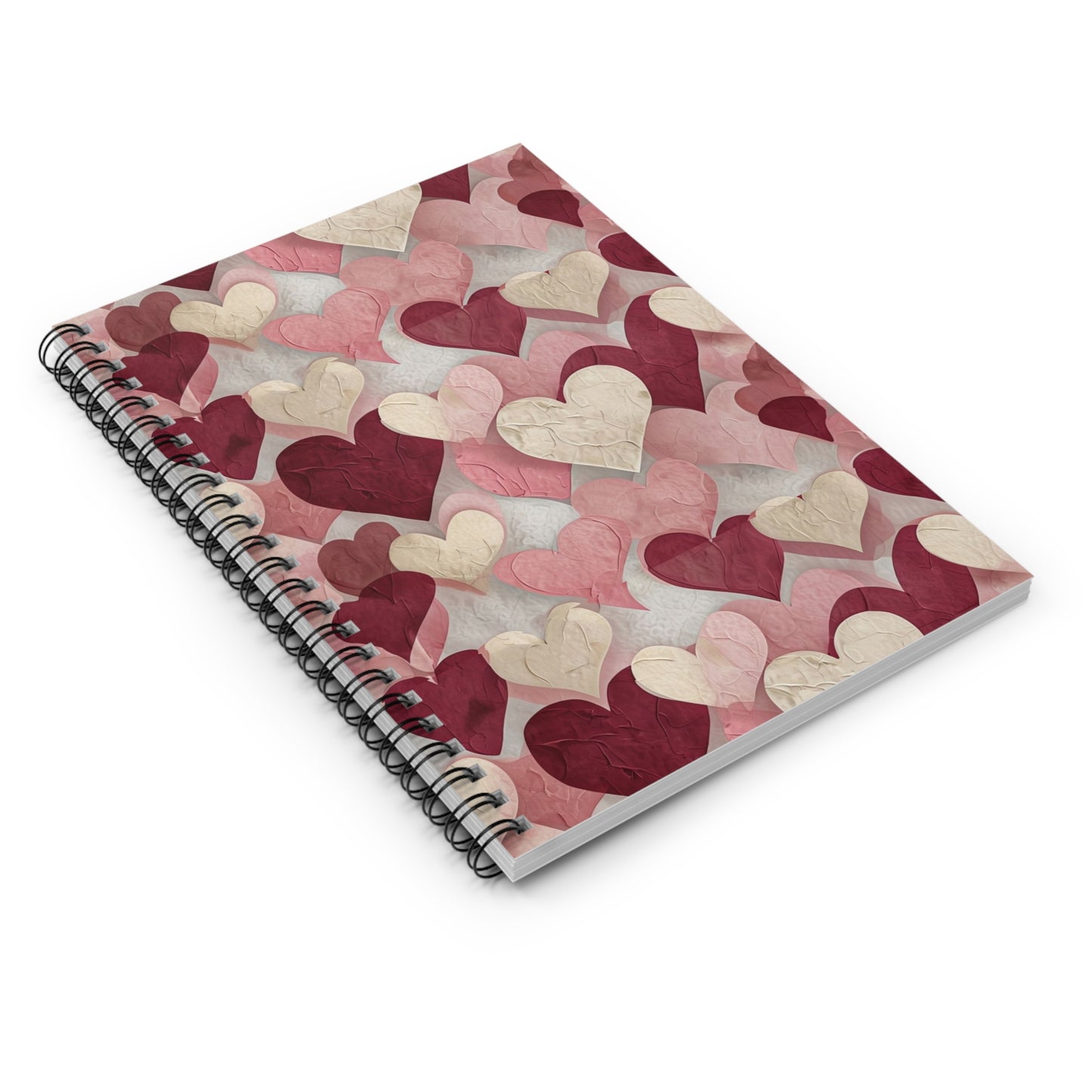 Romantic Hearts Spiral Notebook - Perfect for Valentine's Day and Everyday Inspiration
