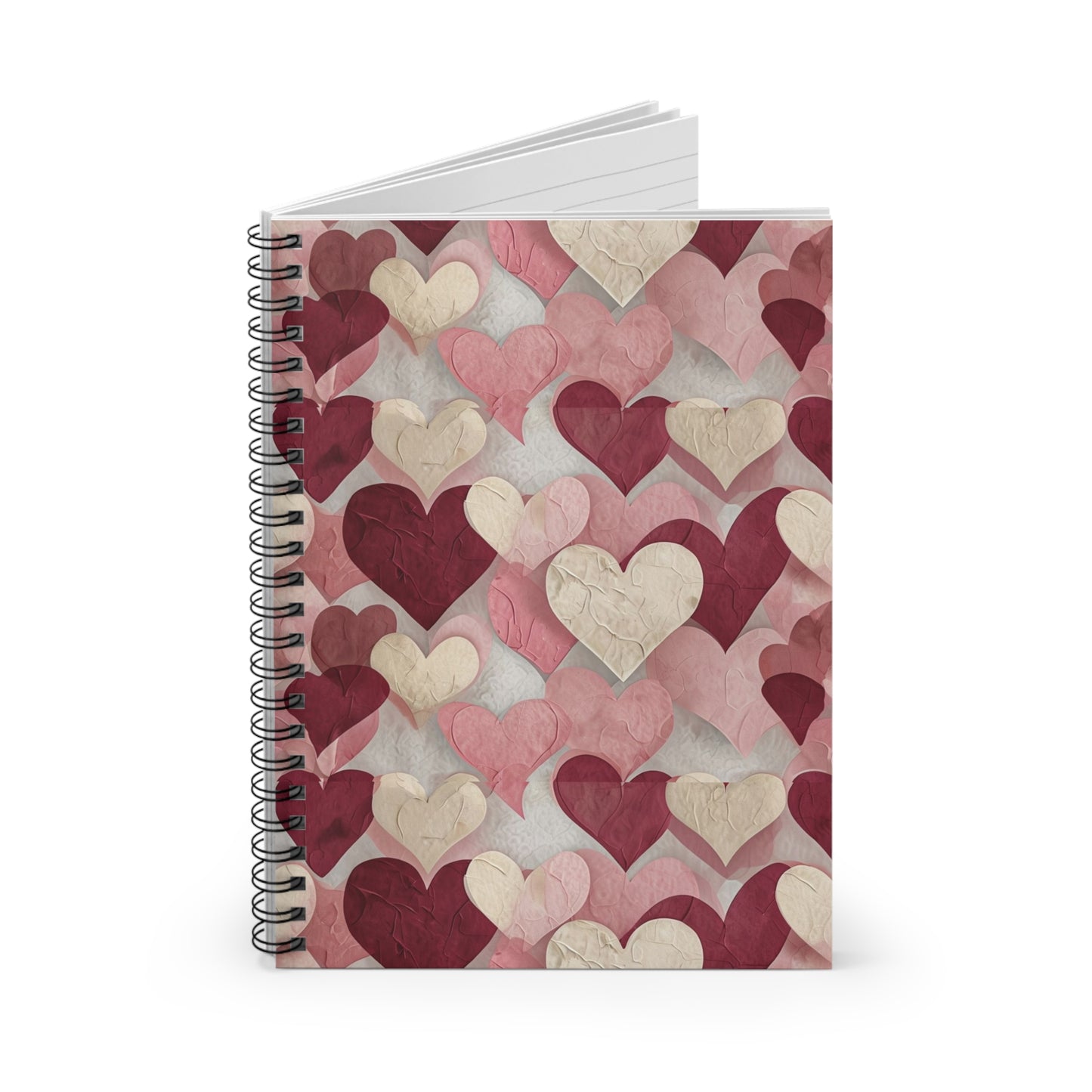 Romantic Hearts Spiral Notebook - Perfect for Valentine's Day and Everyday Inspiration