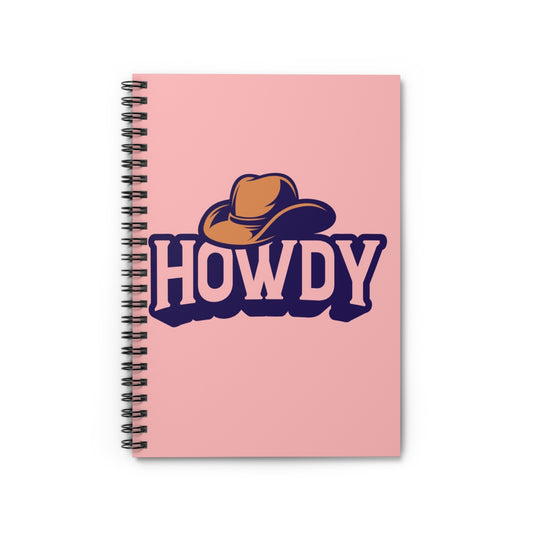 Howdy Cowboy Hat Spiral Notebook - Ruled Line