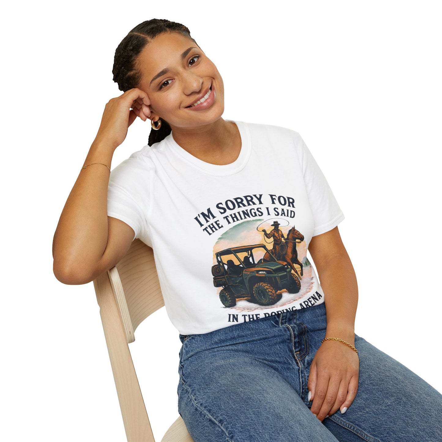 Roping Arena Tee — "I’m Sorry for the Things I Said" Cowboy Off‑Road Graphic T-Shirt