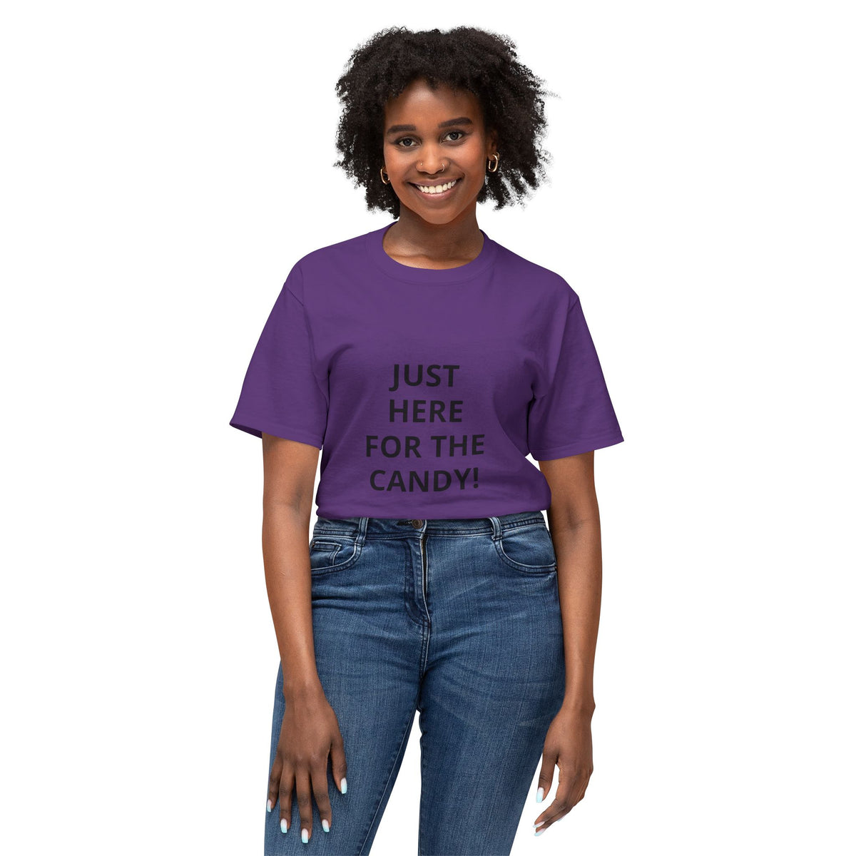 Funny Halloween T-Shirt — "Just Here For The Candy!"