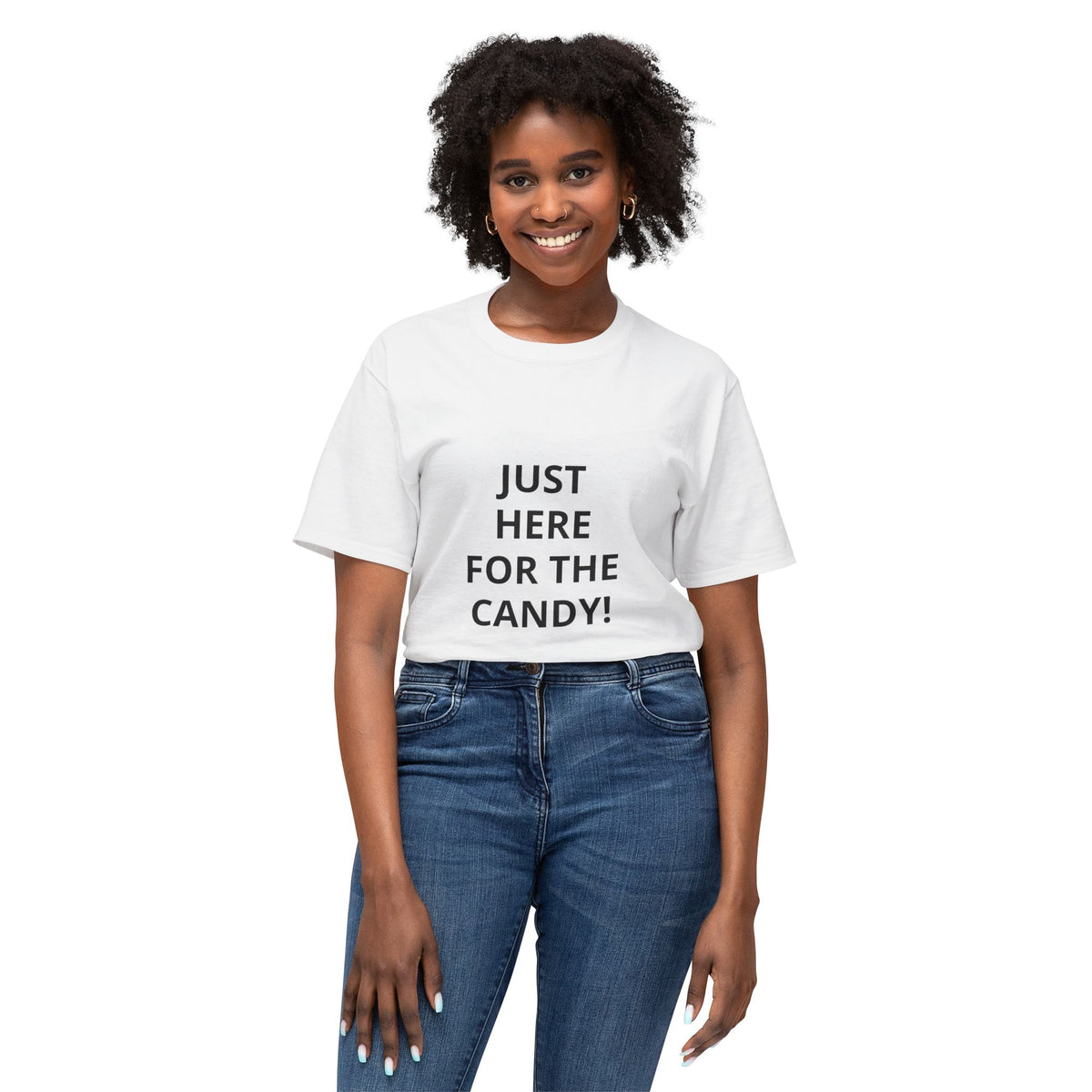 Funny Halloween T-Shirt — "Just Here For The Candy!"