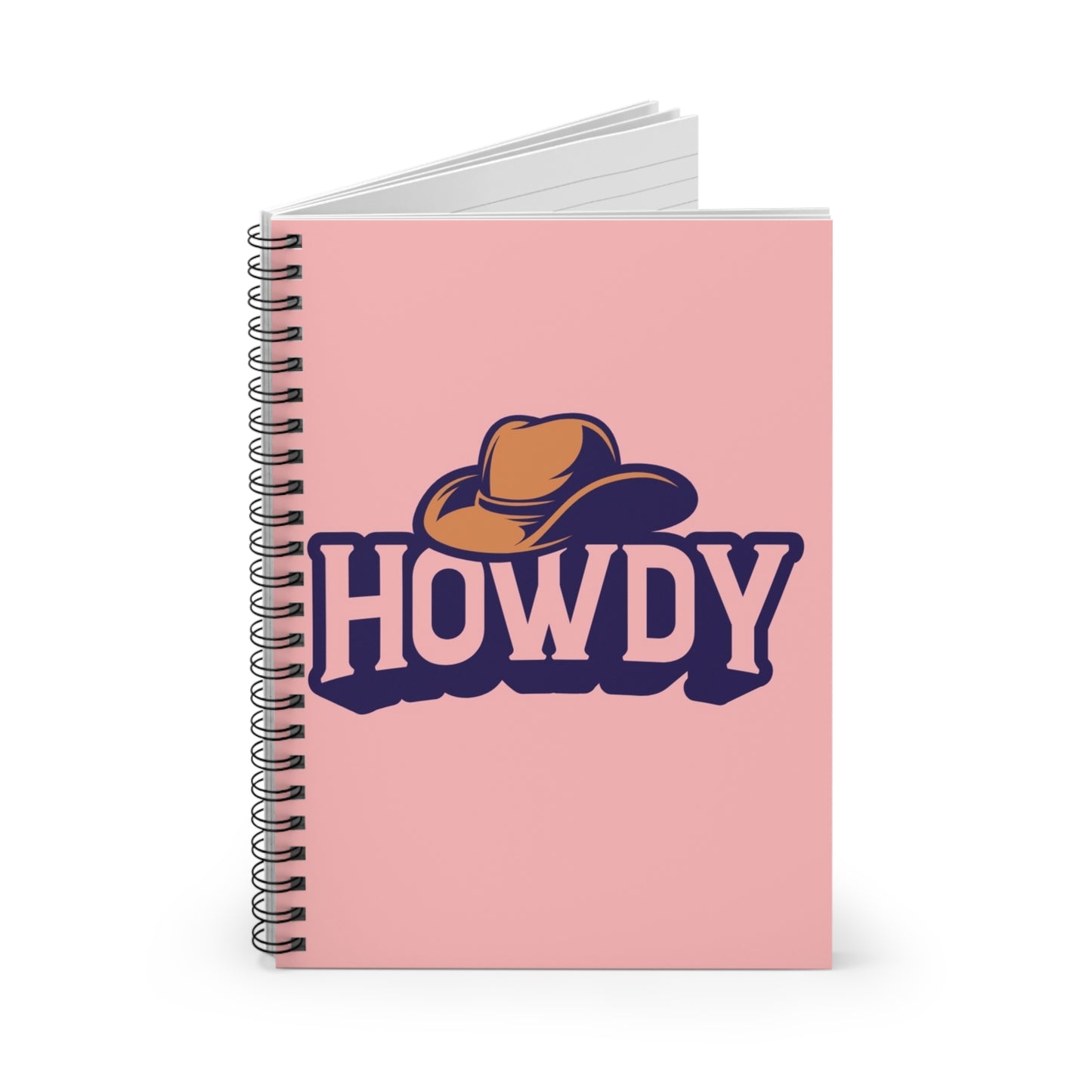 Howdy Cowboy Hat Spiral Notebook - Ruled Line