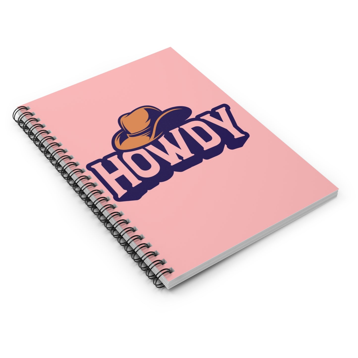 Howdy Cowboy Hat Spiral Notebook - Ruled Line