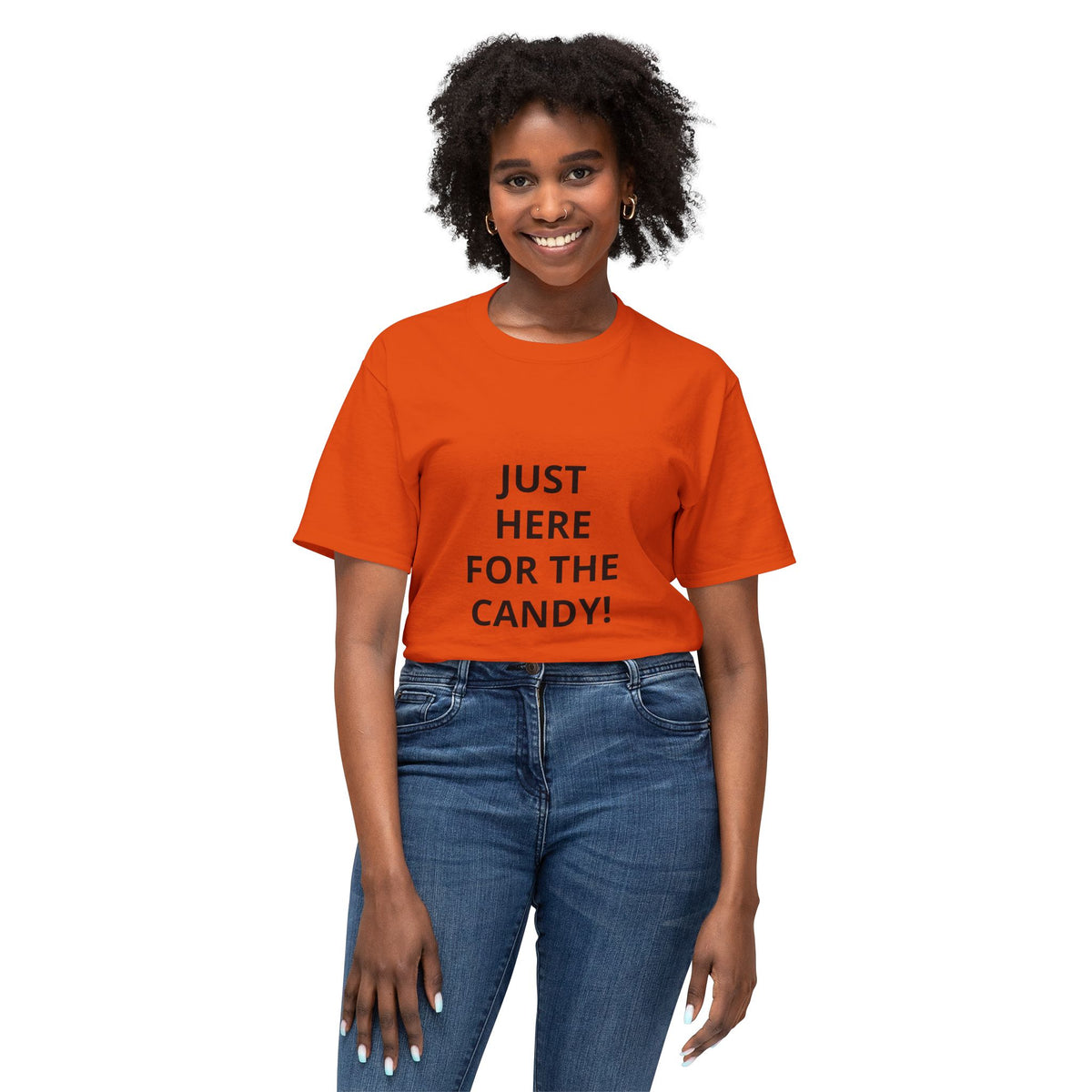 Funny Halloween T-Shirt — "Just Here For The Candy!"